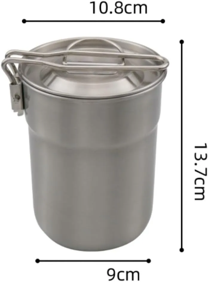 Camping Kitchen Utensil Outdoor Picnic Stubborn Stainless Steel Can Fold The Cooking Utensils Camping Cooking Pot for Outdoor Cooking