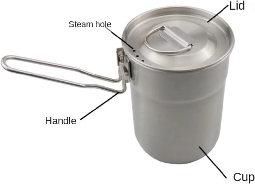 Camping Kitchen Utensil Outdoor Picnic Stubborn Stainless Steel Can Fold The Cooking Utensils Camping Cooking Pot for Outdoor Cooking
