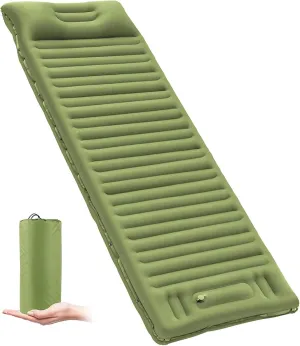 Camping Mat, 10cm Thicken Camping Sleeping Mat with Pillow, Self-Inflating Camping Mat Waterproof Connectable Camping Air Bed for Camping, Hiking, Backpacking