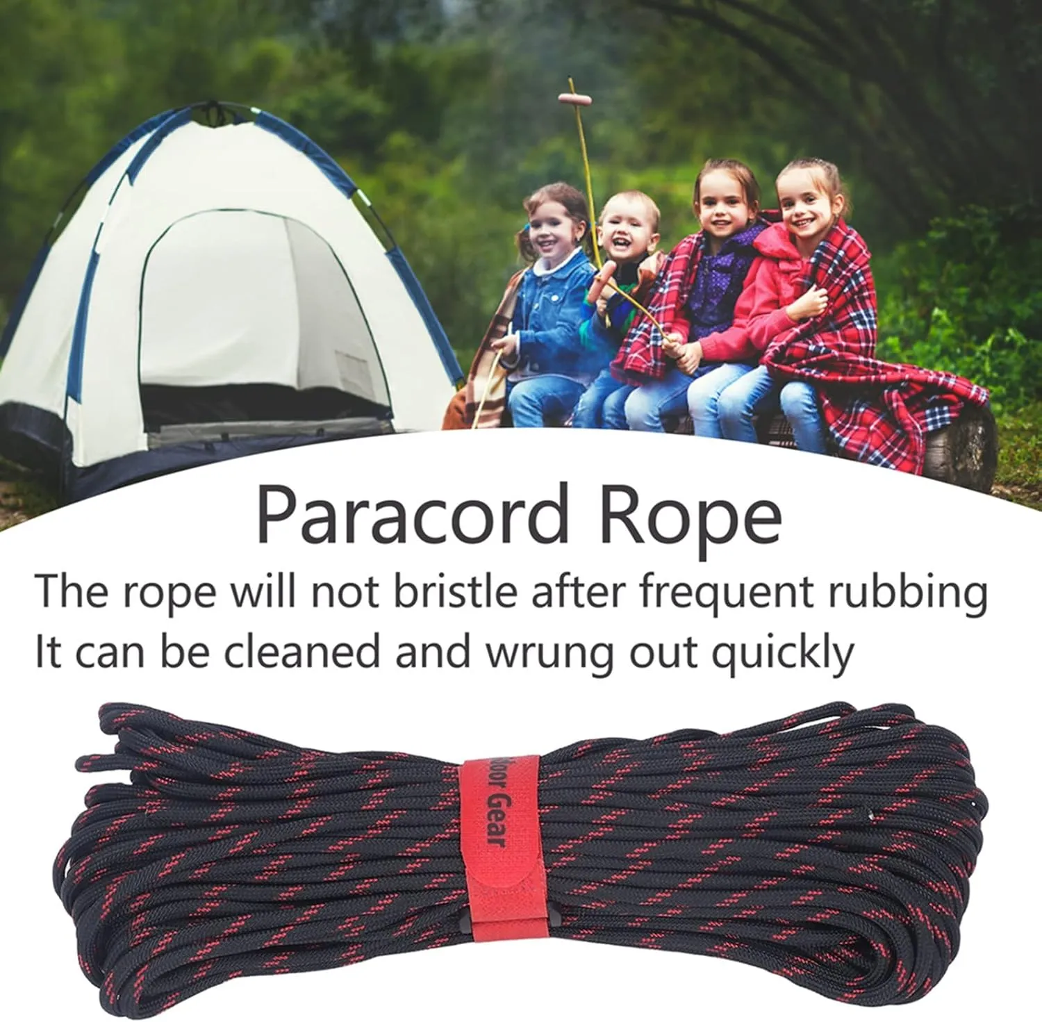 Camping Rope, Parachute Rope, 11 Strand Core Parachute Cord Paracord Outdoor Camping Rope for Climbing Hiking Survival Equipment