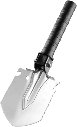 Camping Shovel, Outdoors Multifunctional Military Shovel, Camp Shovel with Stainless Steel Handle Detecting Shovel Teel Entrenching Tool, Car Emergency, Hiking, Garden, Trenching, Backpacking
