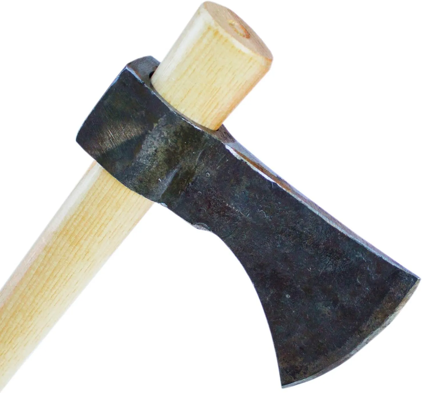 Camping Tomahawk - Hatchet with Hammer Poll - Hand Forged Steel Camp Axe - Wood Handle Throwing Hawk - 100% Gauranteed Free of Defects