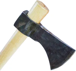 Camping Tomahawk - Hatchet with Hammer Poll - Hand Forged Steel Camp Axe - Wood Handle Throwing Hawk - 100% Gauranteed Free of Defects
