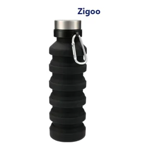 CAPELLA Zigoo Silicone Collapsible Bottle 18oz - BLACK