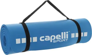 Capelli Sport Exercise Mat Non Slip, EVA Foam Fitness and Workout Mat with Carry Strap, Black, 1/2 Inch Thick