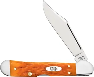 Case xx Knives Persimmon Orange Bone Mini Copperlock Stainless 26563 Pocket Knife
