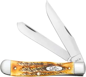 Case XX Pocket Knife 6.5 BONESTAG TRAPPER W/POCKET CLIP Item #65345-6.5254C SS - Length Closed: 4 1/8Inches