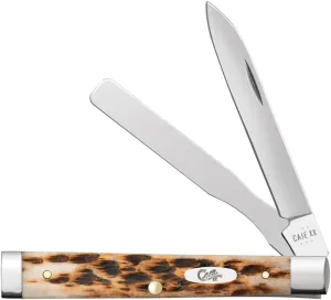 Case XX Pocket Knife AMBER BONE PEACH SEED JIG BABY DOC Item #10797-6282SP SS - Length Closed: 2 7/8Inches