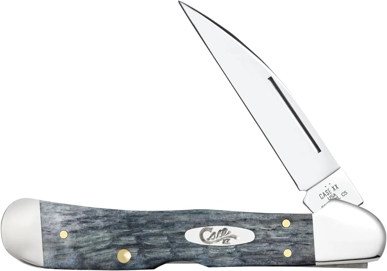 Case XX Pocket Knife COPPERLOCK - POCKET WORN GRAY BONE CRANDALL JIG Item #58424-61549WL CS - Length Closed: 4 1/4Inches