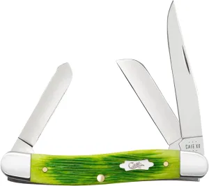 Case XX Pocket Knife MEDIUM STOCKMAN - LIME GREEN BONE Item #61041-6318 SS - Length Closed: 3 5/8Inches