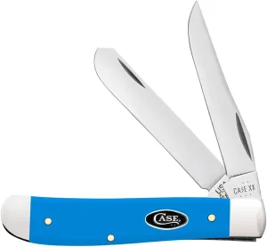 Case XX Pocket Knife MINI TRAPPER - SMOOTH LIGHT BLUE SYNTHETIC Item #68901-4207 SS - Length Closed: 3 1/2Inches