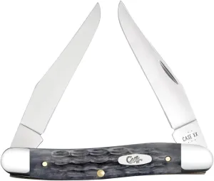 Case XX Pocket Knife MUSKRAT - POCKET WORN GRAY BONE CRANDALL JIG Item #58418 - MUSKRAT CS - Length Closed: 3 7/8Inches