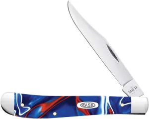 Case XX Pocket Knife PATRIOTIC KIRINITE® SMOOTH SLIMLINE TRAPPER Item #11229-101048 SS - Length Closed: 4 1/8Inches