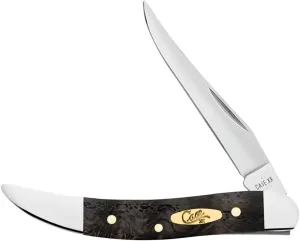 Case XX Pocket Knife SMALL TEXAS TOOTHPICK - SMOOTH BLACK CURLY OAK WOOD Item #14009-710096 SS - Length Closed: 3Inches