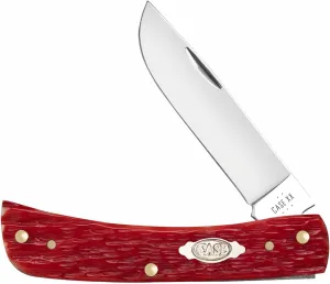 Case XX Pocket Knife SOD BUSTER JR - DARK RED BONE CS - PEACH SEED JIG Item #31945-6137 CS - Length Closed: 3 5/8Inches