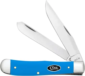 Case XX Pocket Knife TRAPPER - SMOOTH LIGHT BLUE SYNTHETIC Item #68900-4254 SS - Length Closed: 4 1/8Inches