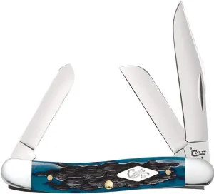 CASE XX WR Pocket Knife 63634 Medium Stockman Peach Seed Jig Ocean Blue Bone One Size