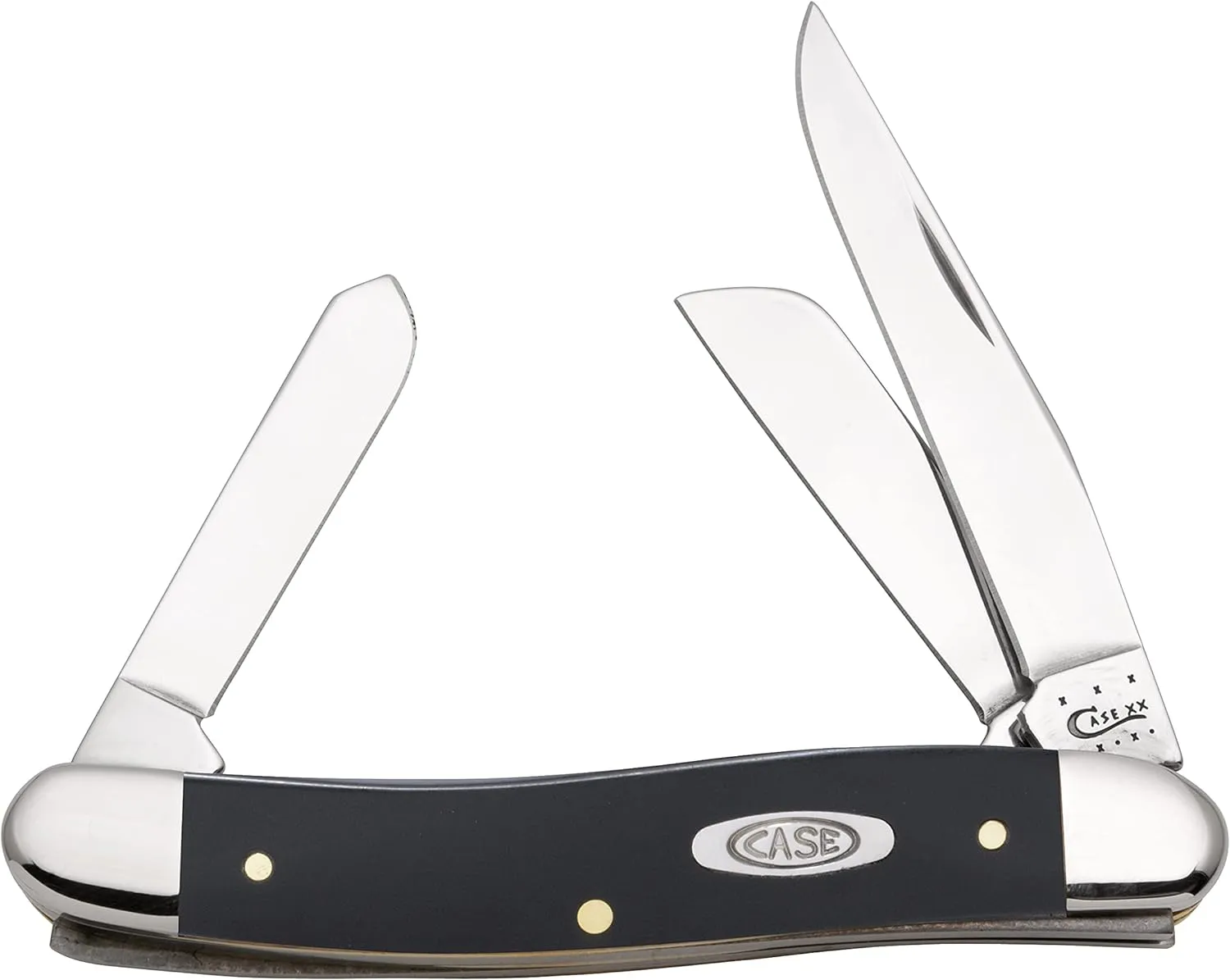 Case XX WR Pocket Knife Black Synthetic Carbon Steel Medium Stockman Item #22351 - (2318 CS) - Length Closed: 3 5/8 Inches