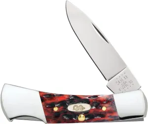 Case XX WR Pocket Knife Lockback Crimson Jig Bone Item #22823 (61225L SS) 3 5/8" Inches Closed