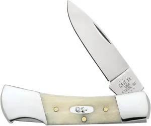 Case XX WR Pocket Knife Lockback Natural Smooth Bone Item #26198 (61225L SS) 3 5/8" Inches Closed