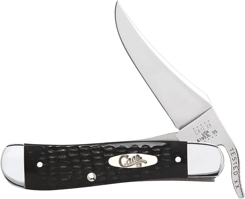 Case XX WR Pocket Knife RussLock Jigged Black Synthetic Item #22862 (61953L SS) 4 1/4 inches Closed