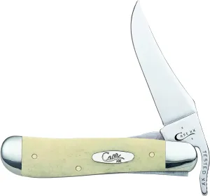 Case XX WR Pocket Knife RussLock Natural Smooth Bone W/Shield Item #22432 (61953L SS) 4 1/4 inches Closed