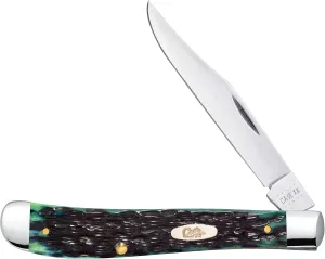 Case XX WR Pocket Knife Slimline Trapper Kentucky Bluegrass Jig Bone Item #22768 - (61048 SS) - Length Closed: 4 1/8 Inches