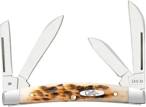 Case XX WR POCKET KNIFE SMALL CONGRESS AMBER JIG BONE, ITEM 10723, LENGTH CLOSED 3 1/8 INCH (6468 SS)