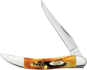 Case XX WR Pocket Knife Small Texas Toothpick 6.5 Bonestag Item #22304 (6.510096 SS) 3 inches Closed, Made In USA