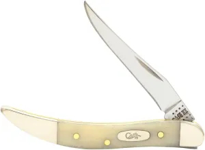 Case XX WR POCKET KNIFE, SMALL TEXAS TOOTHPICK NATURAL SMOOTH BONE W/SCRIPT SHIELD, 3 INCHES CLOSED, ITEM #26192