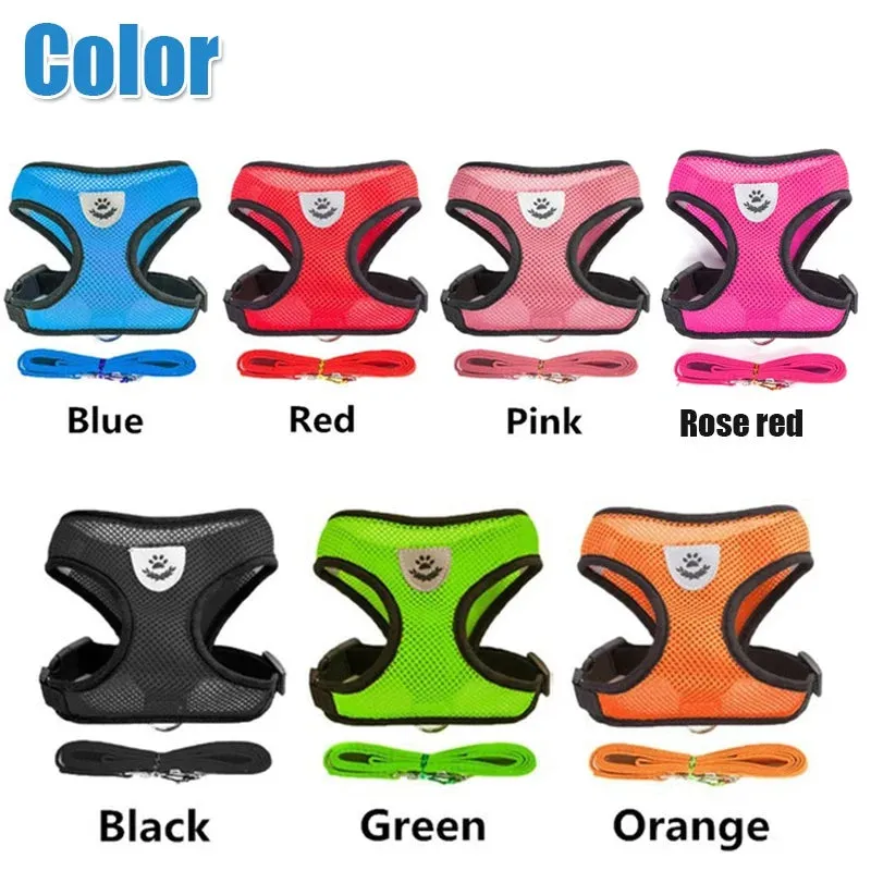 Cat/ Dog Harness with Adjustable Lead Leash-
