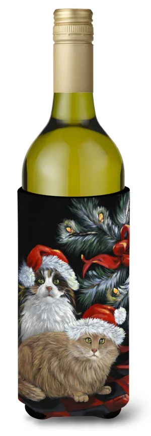 Cat Kitty Glitter Christmas Wine Bottle Hugger PPP3062LITERK