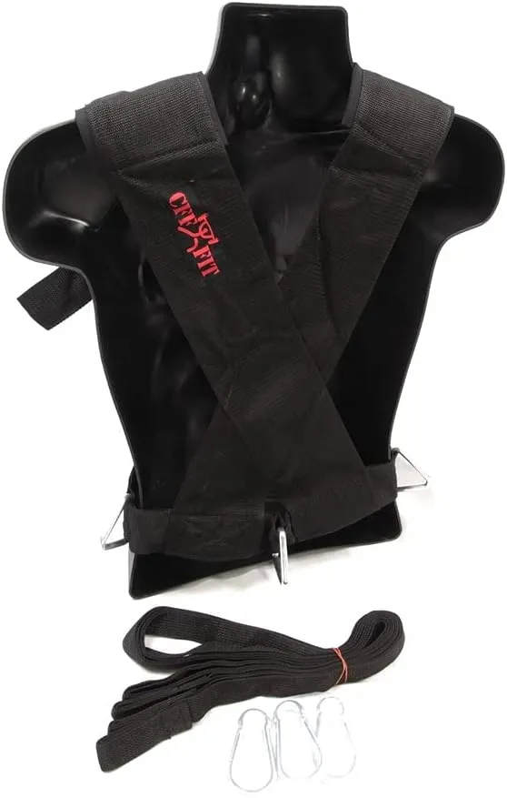 CFF Multi Purpose Sled Harness Vest - Black/Red - Small/Medium - for use with Weighted sled and in Speed and Strength Training…