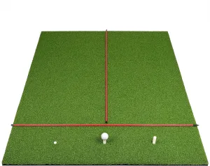 CHAMPKEY PRO Golf Hitting Mats | Premium Turf with Rubber Foam Padding Golf Mats | Come with 2 Alignment Sticks and 4 Rubber Tees