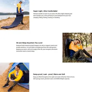CHAW Camping Inflatable Sleeping Mat-Inflatable Camping Portable Sleeping Mat with Pillow, Suitable for Backpacking and Hiking