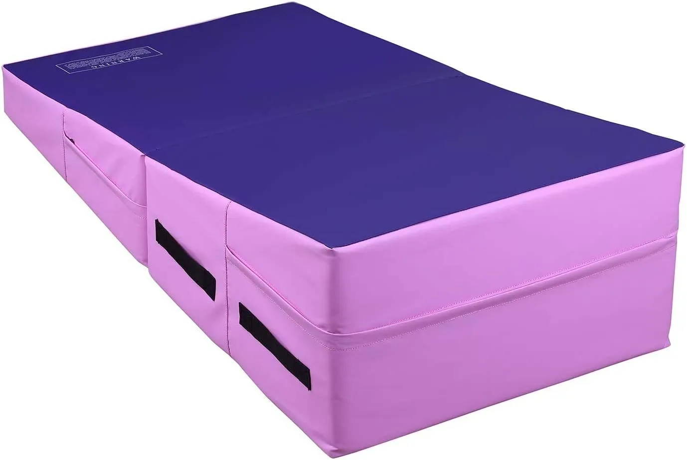 Cheese Mat Incline Wedge Mat,Wedge Gymnastics Tumbling Mat, 47''x24''x14''/59"x30"x14" Gymnastics Ramp Cheese Slope Mat Skill Shape Tumbling Mat Gym Fitness (Purple&Pink-55''x27.5''x14'')