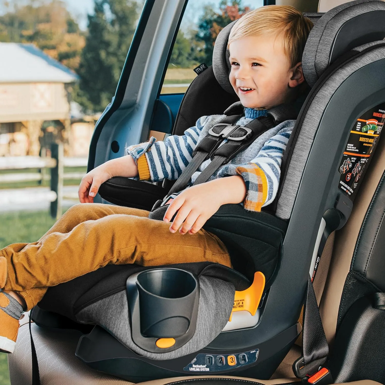 Chicco MyFit® 2-in1 Harness Booster Car Seat, 5-Point Harness Car Seat and High Back Booster, for Children 26.5-100 lbs. | Haven/Purple