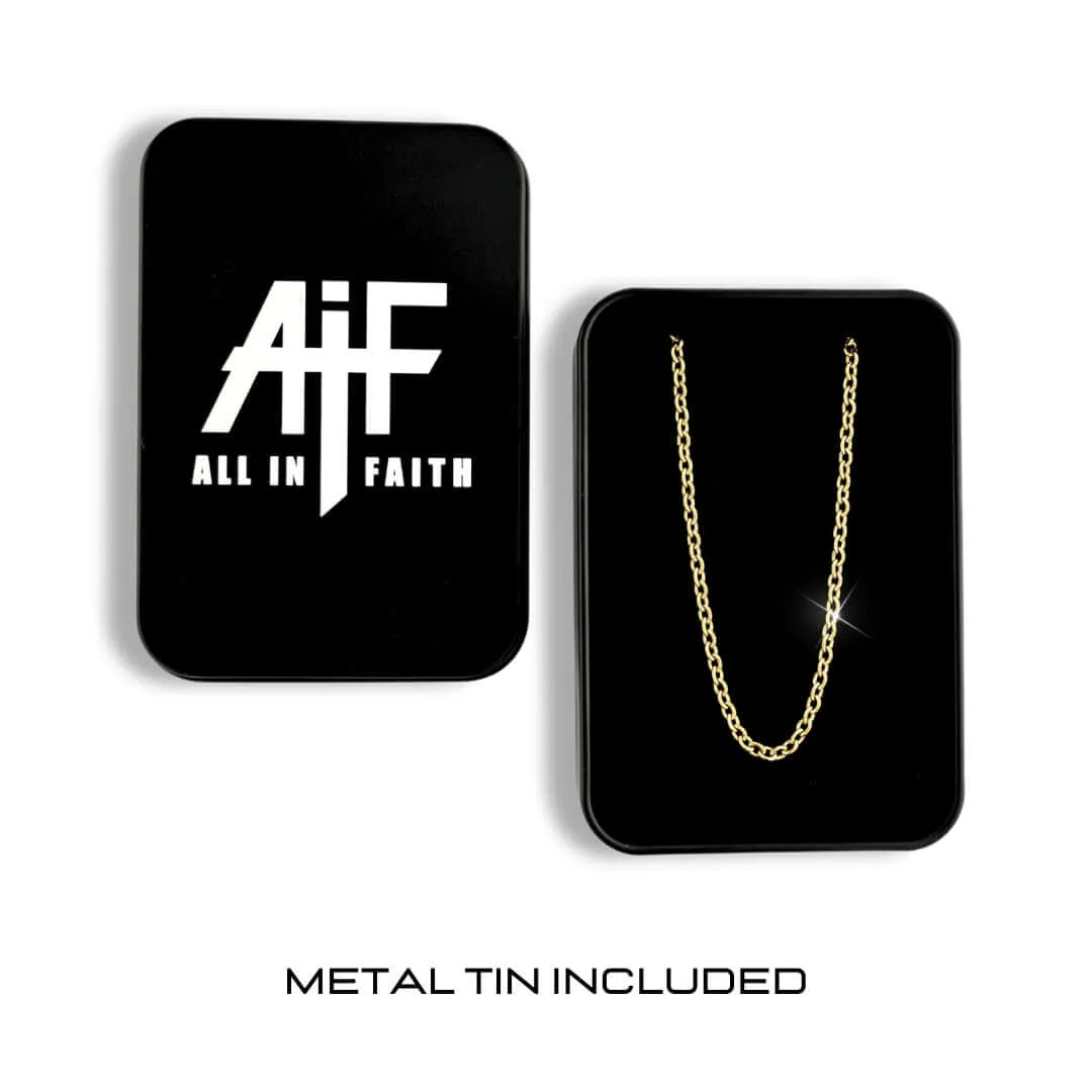 Christian Firefighter Axe Necklace | Gold