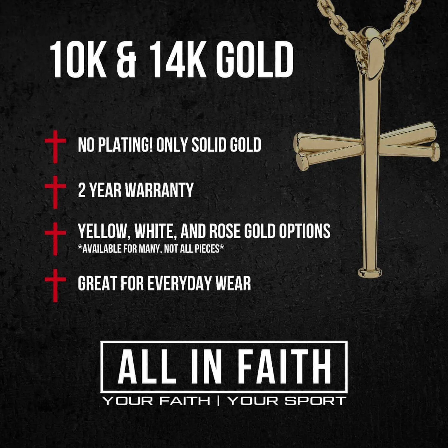 Christian Firefighter Axe Necklace | Gold