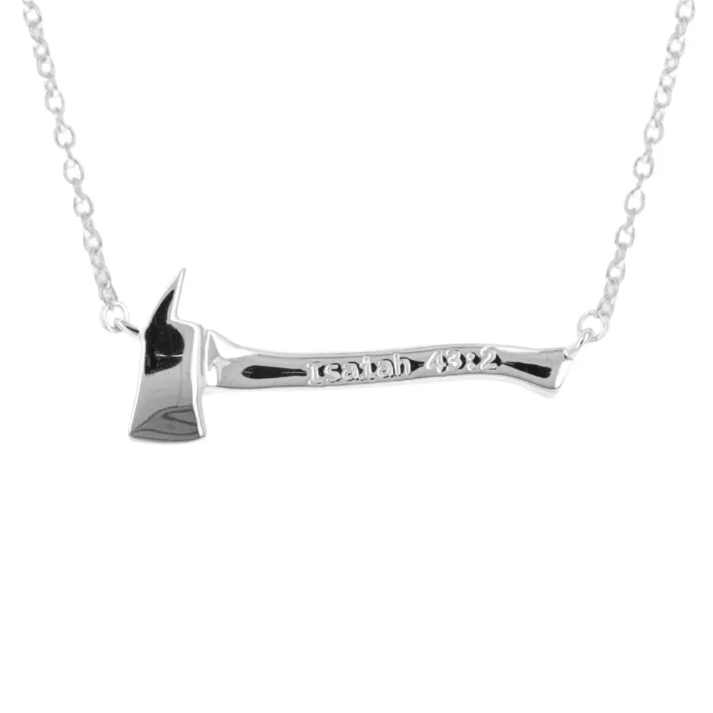 Christian Firefighter Axe Necklace | Gold