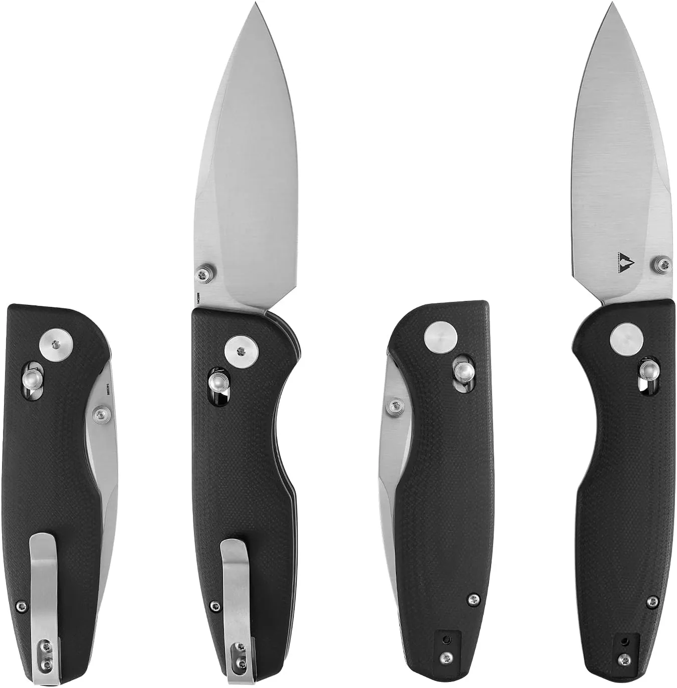 CMB Made Knives CMB Predator CMB-08 G10 Handle 14C28N Steel Blade Pocket Folding Tactical Survival Camping Hiking Outdoors EDC Knife with Pocket Clip for Men Women(Black Satin)