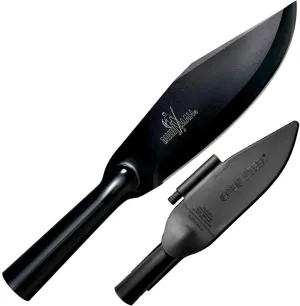 Cold Steel Bowie Blade Bushman Durable Resistant 7" SK-5 High Carbon Fixed Blade Outdoor Survival Hunting Knife, 5.25" Hollow Handle, Secure-Ex Sheath with Ferrocerium Fire Steel