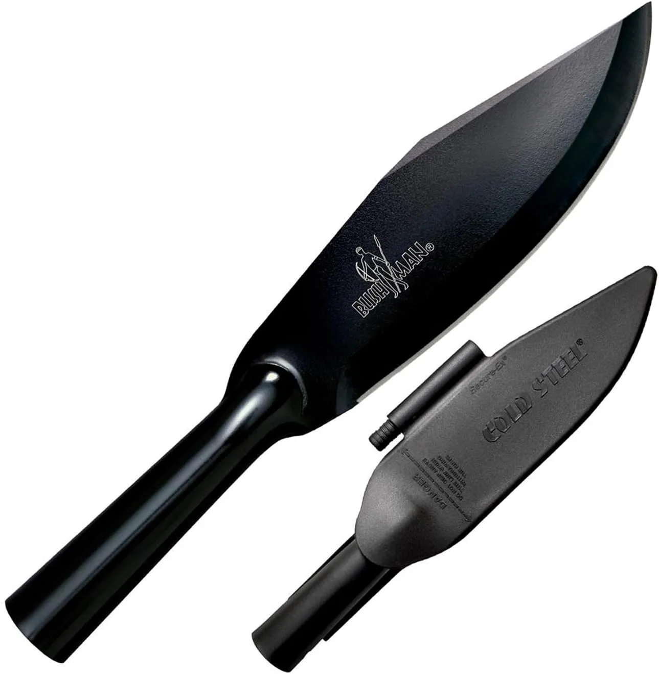 Cold Steel Bowie Blade Bushman Durable Resistant 7" SK-5 High Carbon Fixed Blade Outdoor Survival Hunting Knife, 5.25" Hollow Handle, Secure-Ex Sheath with Ferrocerium Fire Steel
