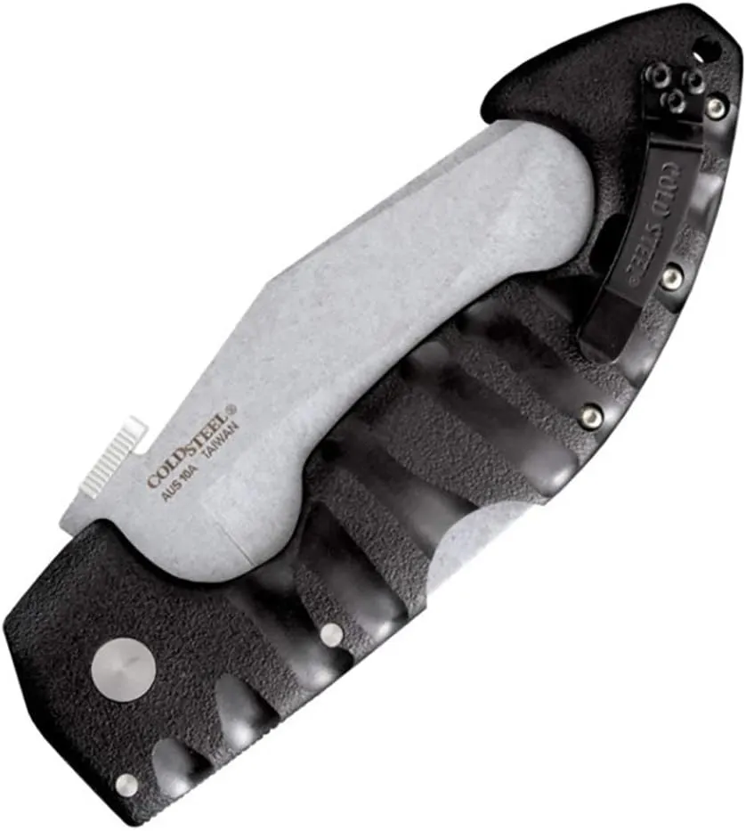 COLD STEEL Spartan 4.5 in Japanese AUS10A Blade Tactical Pocket Folding Knife w/Tri-Ad Lock and Griv-Ex Handle w/Steel Liners