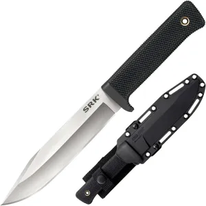 COLD STEEL SRK 6" VG-10 San Mai Clip Point Razor-Sharp Blade 4.75" Kray-Ex Handle Tactical Fixed Blade Knife w/Secure-Ex Sheath