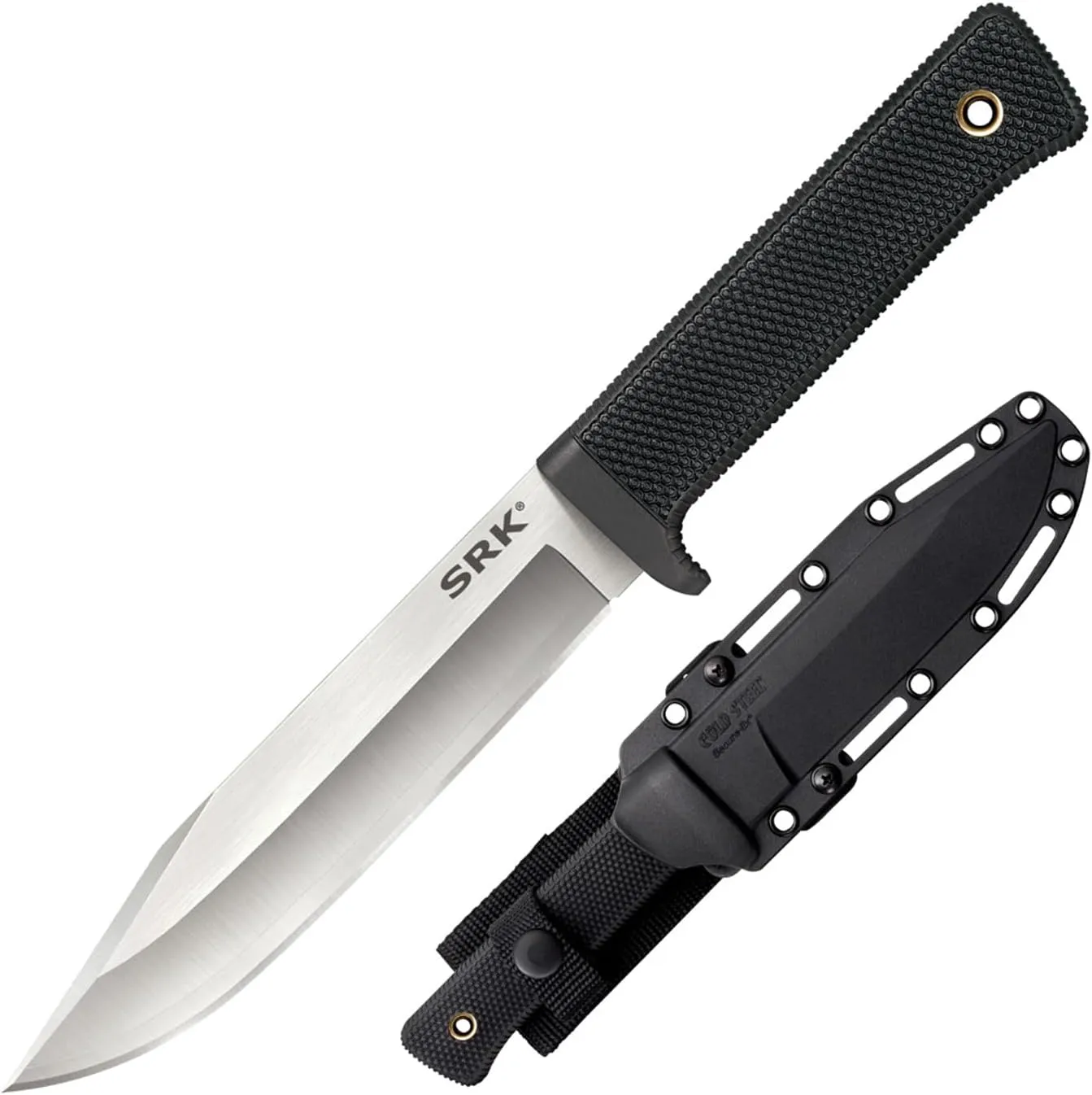 COLD STEEL SRK 6" VG-10 San Mai Clip Point Razor-Sharp Blade 4.75" Kray-Ex Handle Tactical Fixed Blade Knife w/Secure-Ex Sheath