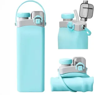 Collapsible Water Bottle, Silicone Foldable Water Bottles For Travel, Easy-To-Carry Design And Compact Size, BPA Free (Multicoloured)