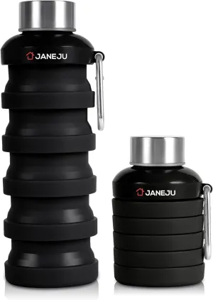 Collapsible Water Bottles Stainless Steel Twist Cap & Carabiner
