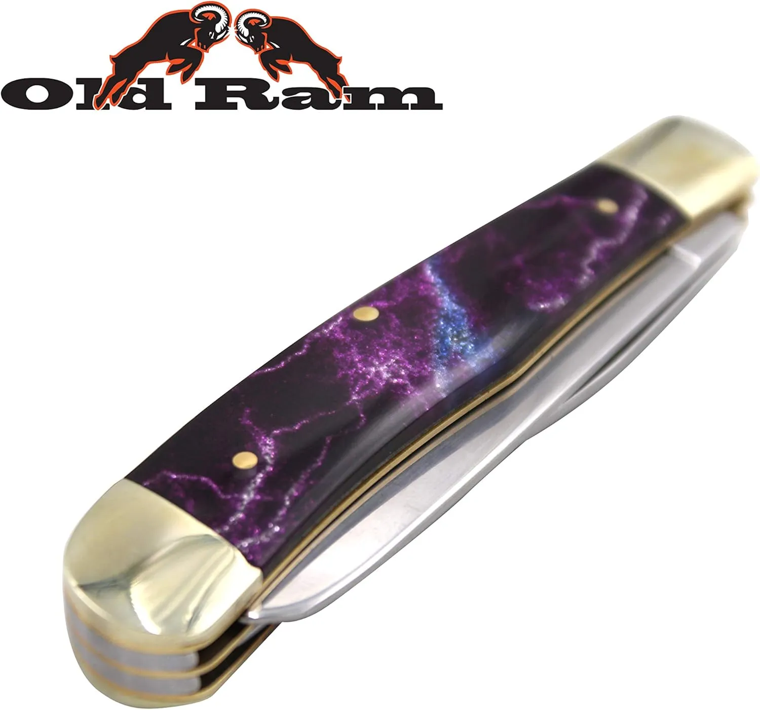 Collection Everyday Carry Manual Folding Pocket Trapper Knife w/Smooth Resin Handle (PR-2)