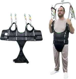 Comfort Padded Patient Lift Walking Sling,Portable Standing Harness to People/Handicap for Ambulating Support Training,500 lbs Safety Loading(Small)